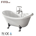 White Optional Acrylic Bathroom Classic Bathtub With 4 Feet